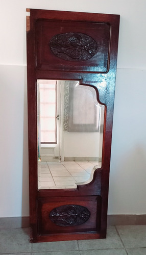 Espejo Puerta Maciza Antigua