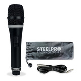 Microfono Dinámico Profesional Xlr Steelpro Mc-1360 Negro