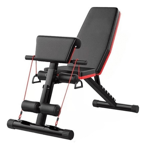 Press Banca Abdominal Reclinable Para Pesas Con Bandas