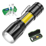 Mini Lanterna Tática Á Prova D'água Profissional Recarregável Usb E Super Potente