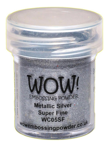 Scrapbook Wow Polvo Embossing 15ml Metallic Silver Super Fin