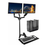 Soporte Monitor Dual, Bandeja Teclado, Soporte Cpu Adap. 32