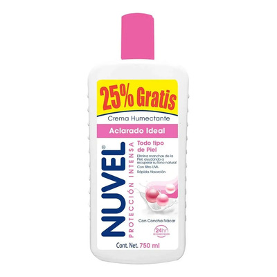 Nuvel Crema Humectante Intensa 24 Hr Aclarante 750ml Nuvel | MercadoLibre