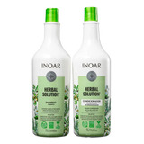  Kit Duo Shampoo Y Acondicionador Herbal Solution Inoar 1 Lt