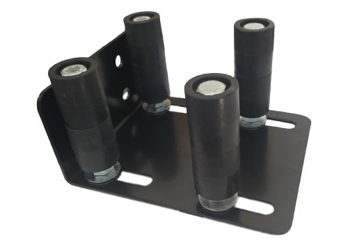 Guia Para Portao Preto 4 X 1 Rolete 27,70x 70 Mm - Preto