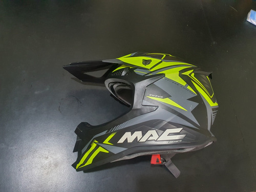 Casco Enduro Virtus Sharp Negro Gris Verde Amarillo Mac