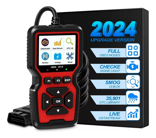 Escaner Automotriz V519 Obd2 Multifuncional 35901 Código