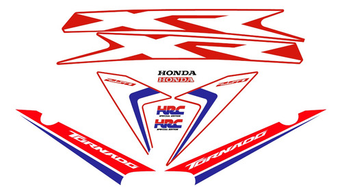 Kit De Calcos Honda Tornado Hrc Rojo Personalizado Laminadas