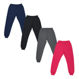 Kit 4 Calça Moletom Feminina Quentinha Juvenil Moda Inverno