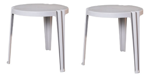 Mesa Redonda Monoblock Mascardi Color Blanco X2