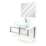 Gabinete/moveis Armario Banheiro C/cuba + Espelho Viena 60cm Cor Do Móvel Branco