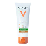 Protetor Solar Vichy Fps70 Antioleosidade Pele Média 40