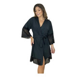 Robe Hobby Roupão Feminino Noiva Renda Luxo Hobe