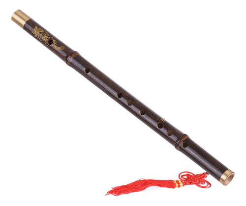 Preto Profissional Bamboo Dizi Flauta Tradicional Handmade