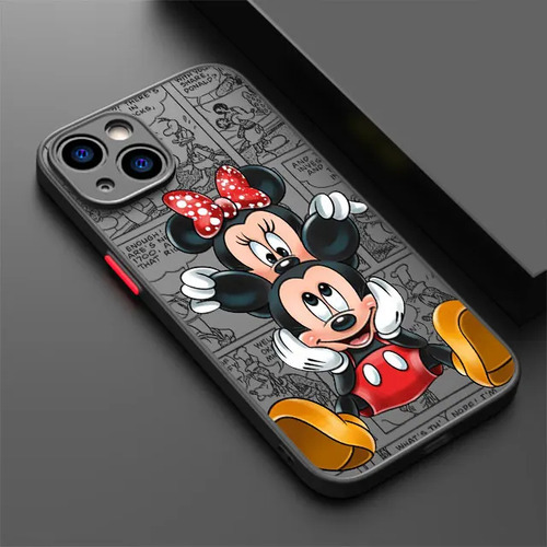 Funda Blanda De Mickey Minnie Para iPhone 12, 15 Plus 11, 2