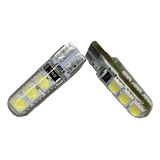 2 Lamparas Led T10 W5w Canbus Silicona 6 Smd Posicion 12v X2