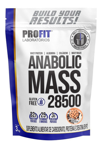 Hipercalórico Mass 28500 Anabolica 3kg - Profit Labs