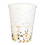 Vasos De Polipapel Con Estrellas O Puntitos Dorados X24