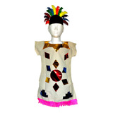 Disfraz Traje De Azteca Conchero Vestido Completo Niña/adolescente 