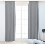 Juego Cortinas Blackout Textil Con Presillas Tela Tricapa Ca