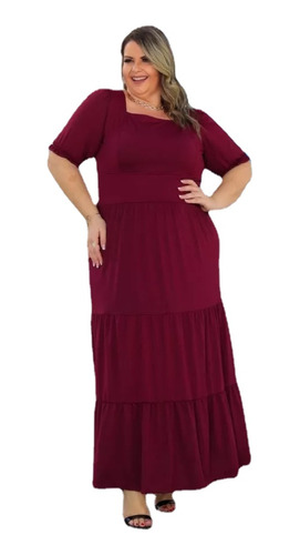 Vestidos Femininos Evangélicos Longo 3 Marias Plus Size Divo