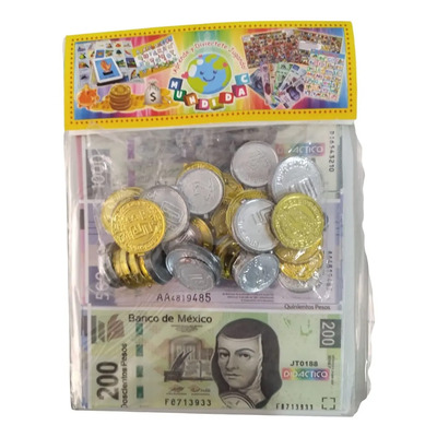 Juguete Dinero Didactico Billetes Y Monedas 120 Piezas | Meses sin interés