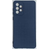 Capa Silicone Cover Genérica Galaxy Aveludada Azul-escuro Para Samsung Linha A A73 6.7 De 1 Unidade