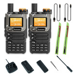 Radios Largo Alcance Uhf/vhf Amfm Scrambler Sólido Usbc Kit2