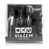 Kit Viagem 9 Frascos Porta Shampoo Condicionador Higiene