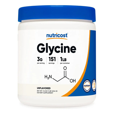 Nutricost Glicina En Polvo 454 G Sin Ogm Sin Gluten Sin Sabor | Envío gratis