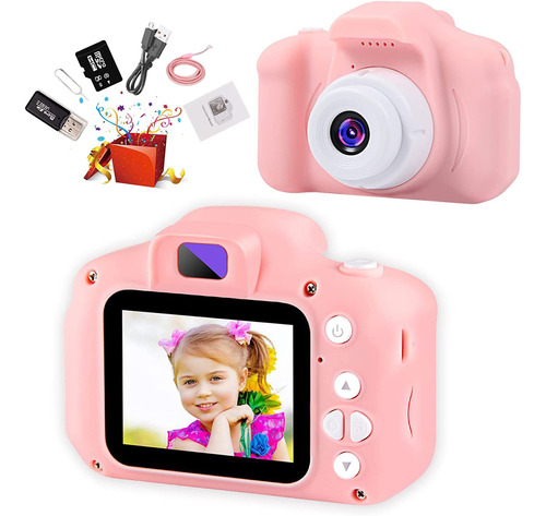 Mini Cámara Para Niños 1080p, Tarjeta De 8 Gb+lector