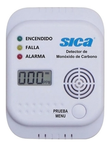Detector De Monoxido De Carbono Sica A Pilas Con Display 