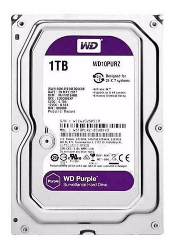  Hd De 1 Tb - Disco Rígido Wd Purple -  Intelbras 