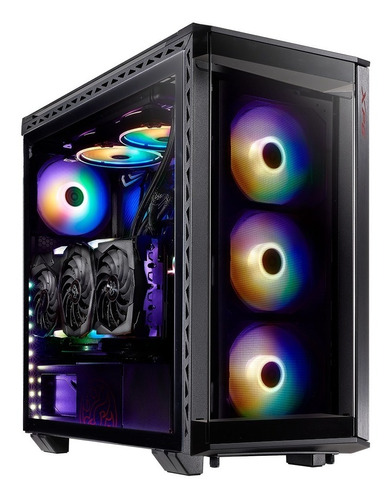 Gabinete Gamer Adata Xpg Battlecruiser Rgb Vidrio Gamer Color Negro