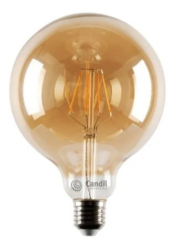 Lámpara Vintage Led Globo 6w Candil Ambar Cálida 220v