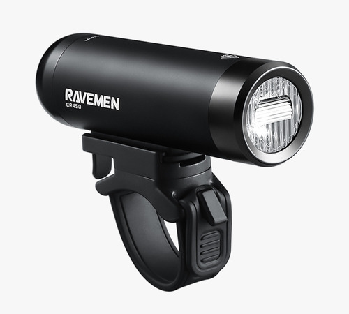 Luz Delantera Ravemen Cr450 Lumens C/remoto Led Usb Recarga Color Blanco