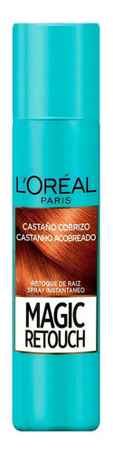 Tinte L'oréal Paris  Magic Retouch Tono Castaño Cobrizo Para