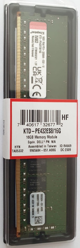 Memoria Ddr4 16g 3.200 Ecc Ktd-pe432es8/16g