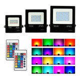 Reflector Led Rgb Slim 20w 16 Colores Patio Terraza Fiesta