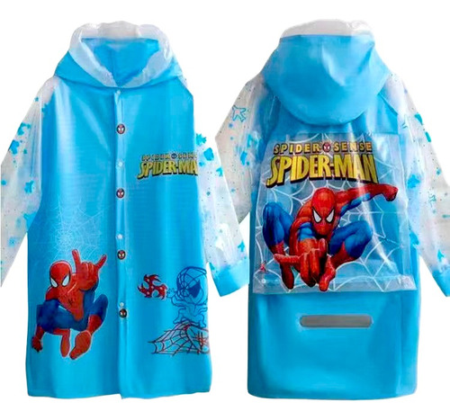 Impermeable Spiderman Para Niño + Ampliación Para Mochila