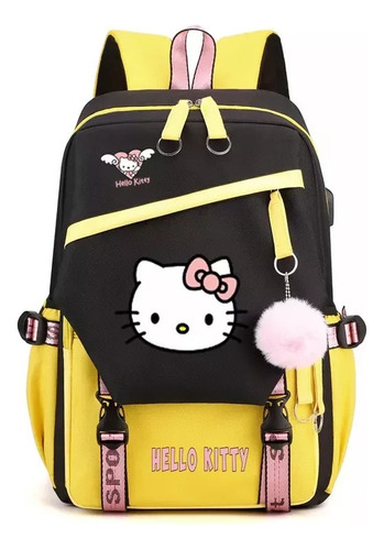 Mochila Escolar Fofa Da Hello Kitty Para 1-6 Séries W Nh