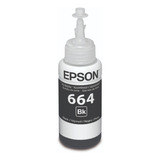 Botella Tinta Epson T664 Original Negro 70 Ml T664120 L380