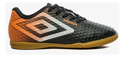 Tênis Futsal Umbro Warskin Jr Infantil Preto Futebol Indoor