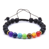 Pulsera 7 Chakras Piedra 8 Mm