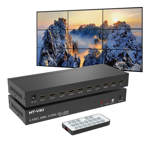 Controlador De Video Wall Para 9 Pantallas Hdmi Full Hd 