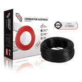 Caja De 100 Mts Cable Thhw-ls Calibre 12 Iusa Color Negro