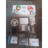 Nintendo Wii Completo - Hd Com Mais De 50 Jogos - Volante Nunchuck - 2 Wiimote