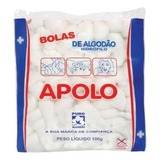 Algodão Em Bolas Hidrófilo Apolo Pacote 100g