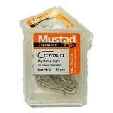 Anzuelos Mustad C70s D Big Game Atado Moscas Dorado Mar 4/0