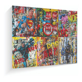 Cuadro En Maderatela Bantec Super Heroes 60 X 42 Cm Pop Art